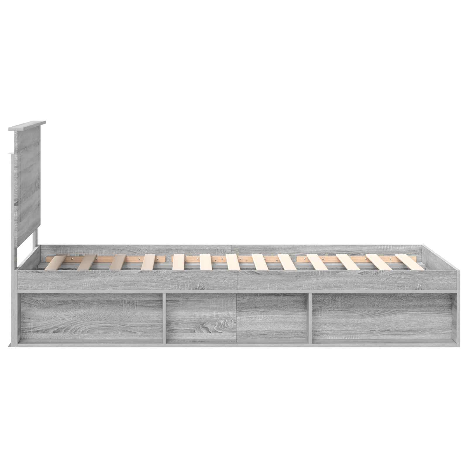 Struttura del letto Grigio Sonoma 75 x 190 cm Pino massello | homemem39