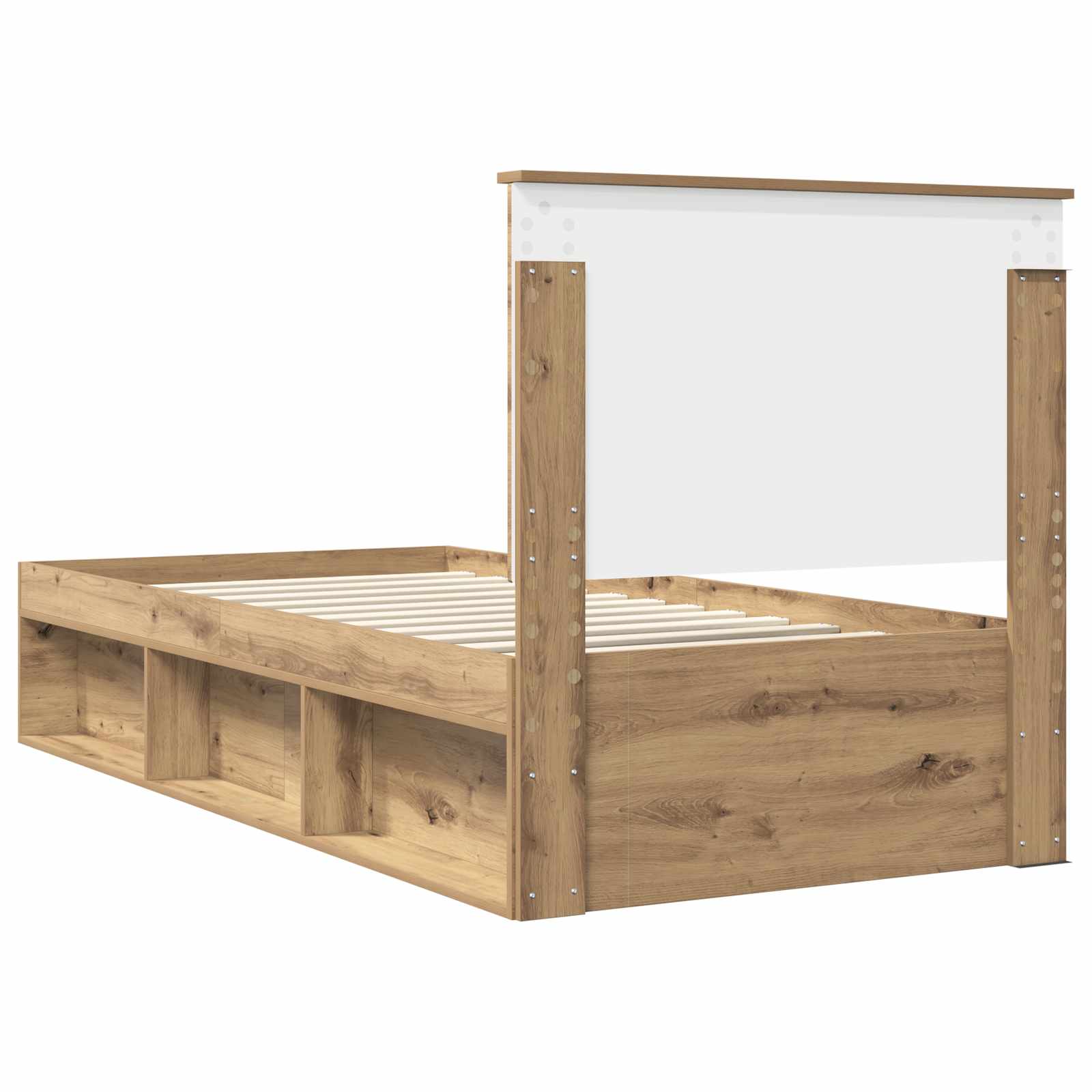 Struttura del letto con testiera Rovere Artigianale 75 x 190 cm | homemem39