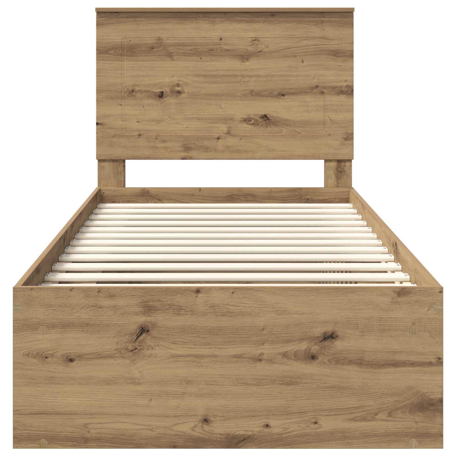 Struttura del letto con testiera Rovere Artigianale 75 x 190 cm | homemem39