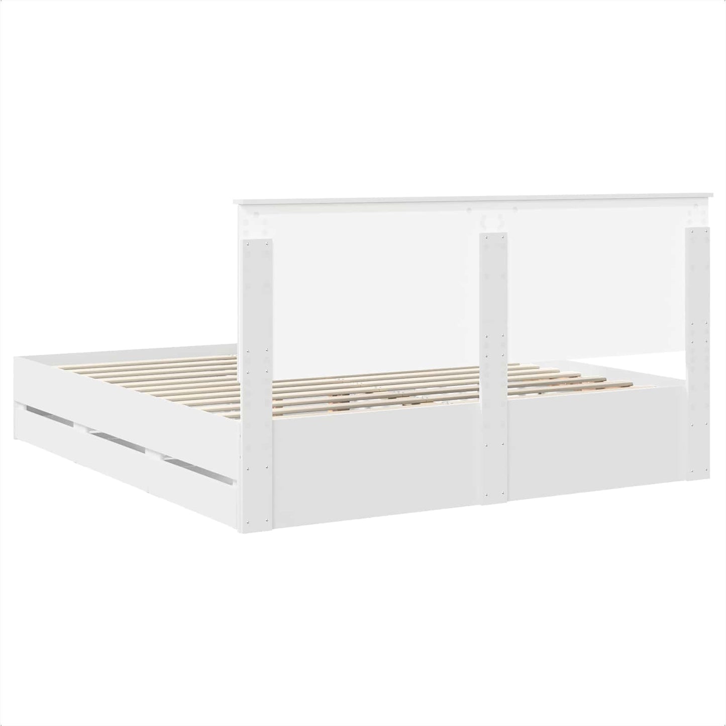Struttura del letto Bianco 200 x 200 cm Legno Ingegnerizzato | homemem39
