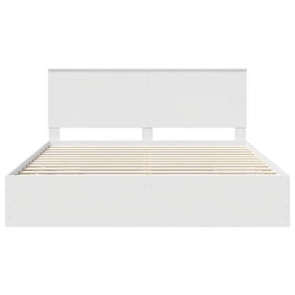 Struttura del letto Bianco 200 x 200 cm Legno Ingegnerizzato | homemem39