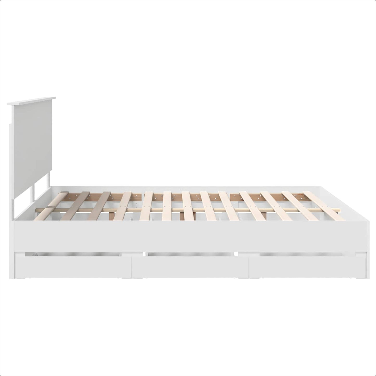 Struttura del letto Bianco 200 x 200 cm Legno Ingegnerizzato | homemem39