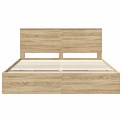 Struttura del letto con cassetto Rovere Sonoma 200 x 200 cm | homemem39