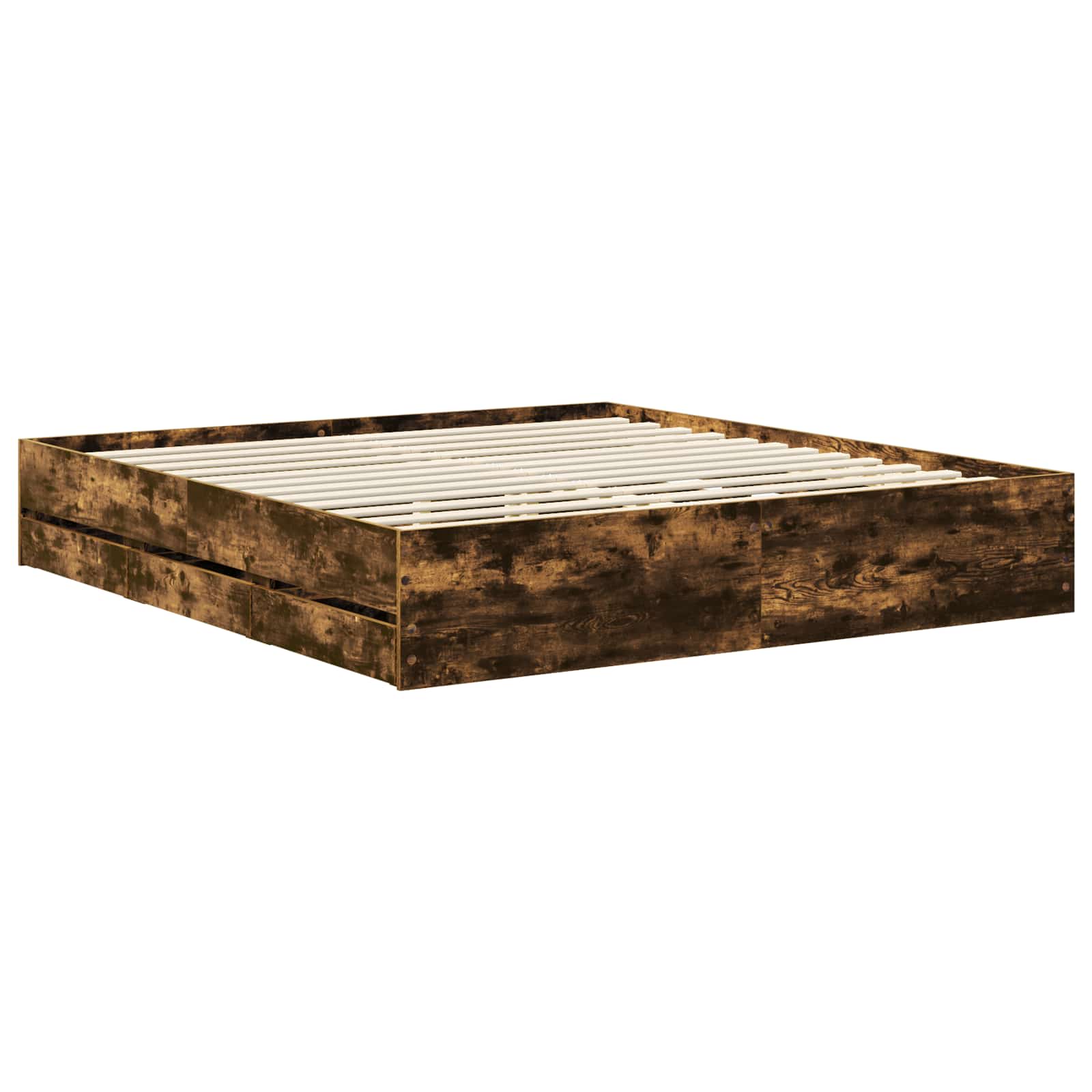 Struttura del letto con cassetto Rovere fumé 180 x 200 cm | homemem39