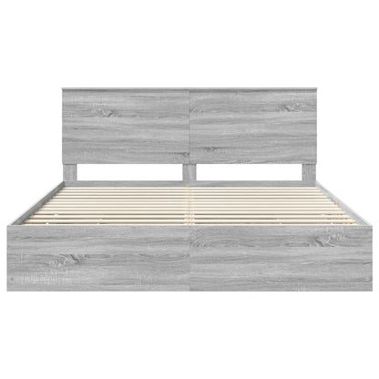 Struttura del letto con cassetto Grigio Sonoma 180 x 200 cm