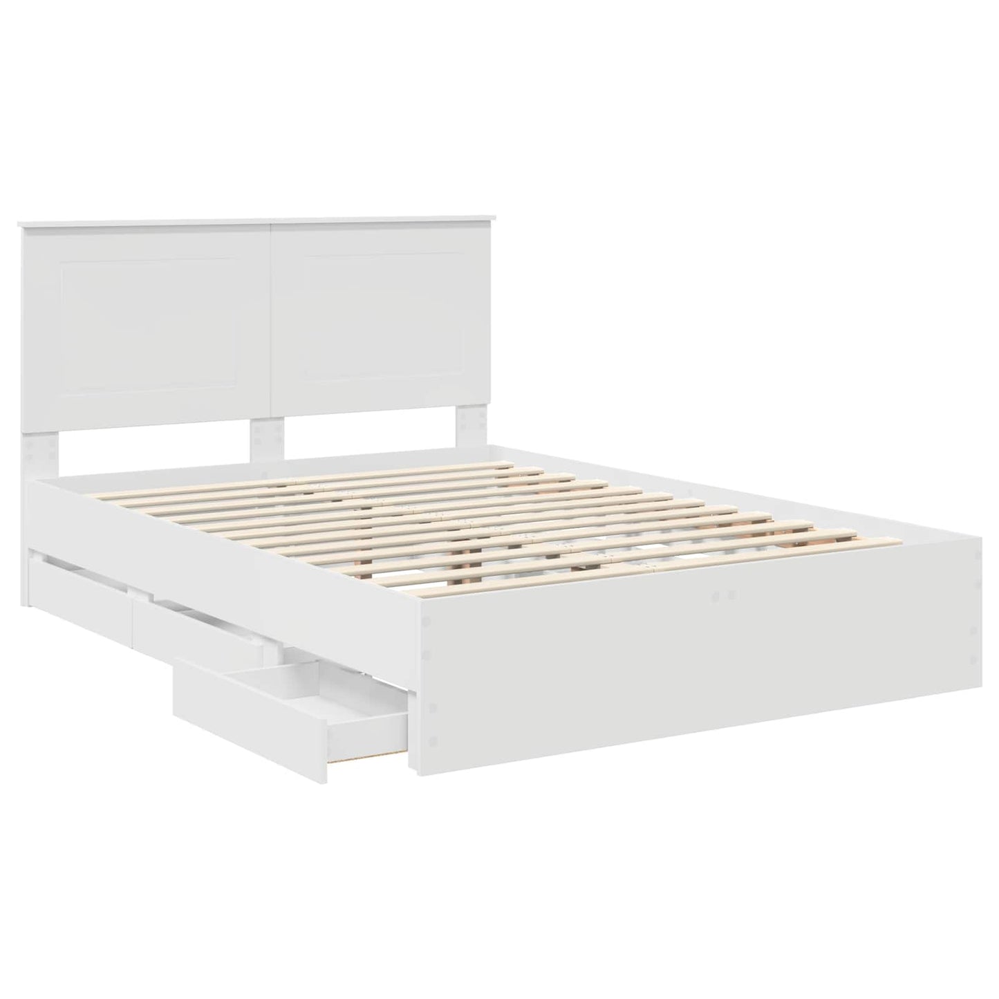 Struttura del letto Bianco 160 x 200 cm Legno Ingegnerizzato