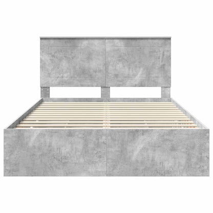 Struttura del letto con cassetto Grigio cemento 160 x 200 cm | homemem39