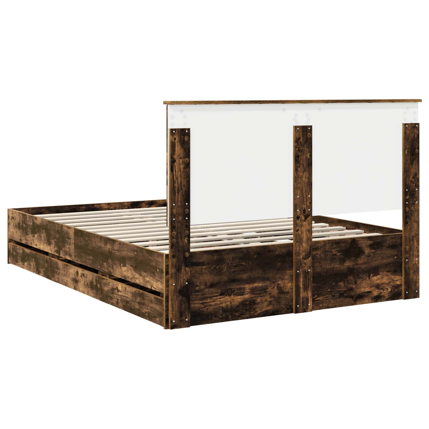 Struttura del letto con cassetto Rovere fumé 160 x 200 cm