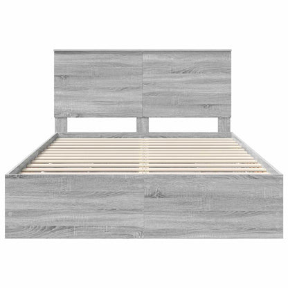 Struttura del letto con cassetto Grigio Sonoma 160 x 200 cm
