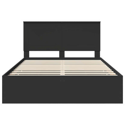 Struttura del letto Nero 150 x 200 cm Legno Ingegnerizzato