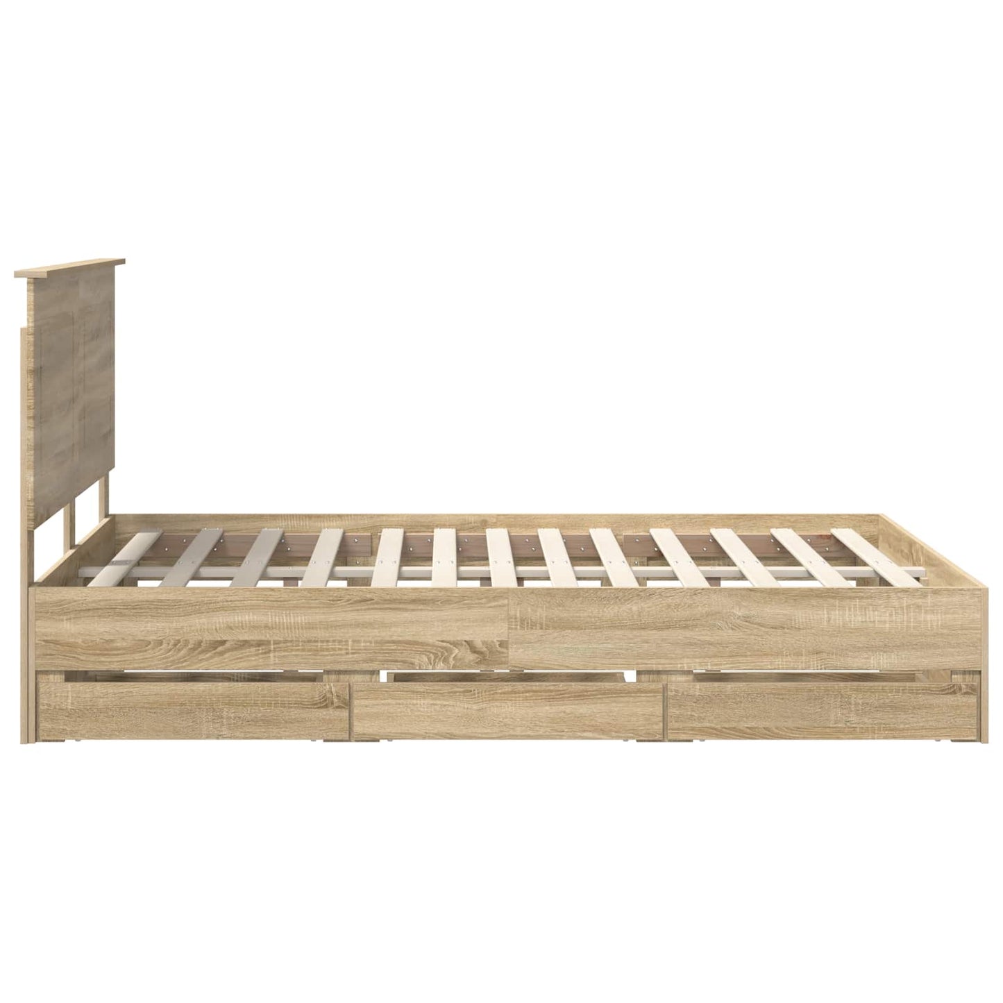Struttura del letto con cassetto Rovere Sonoma 150 x 200 cm