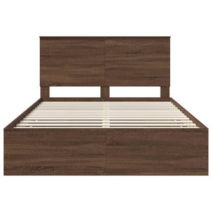 Struttura del letto con cassetto Rovere Marrone 140 x 190 cm