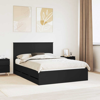 Struttura del letto Nero 140 x 200 cm Legno Ingegnerizzato