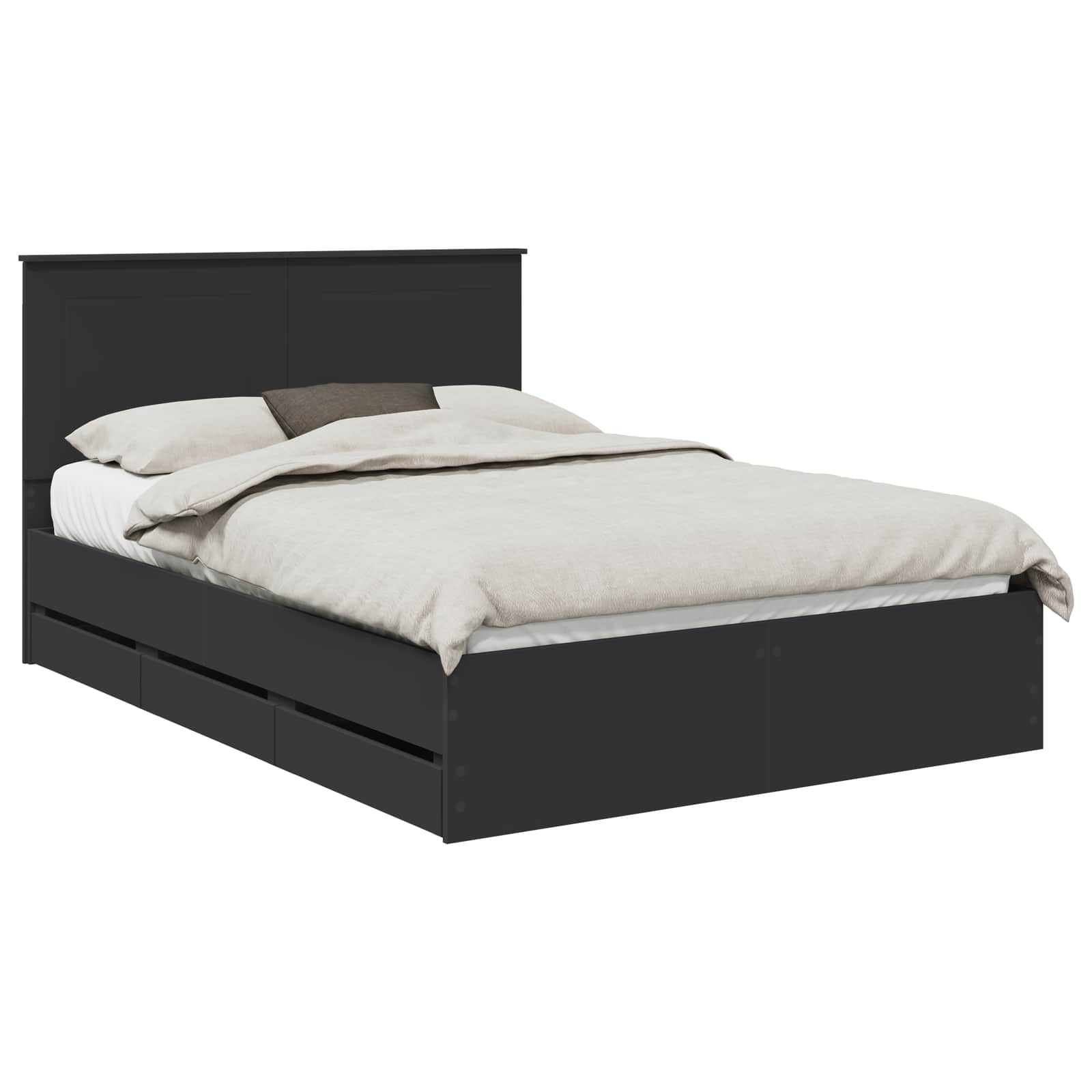 Struttura del letto Nero 140 x 200 cm Legno Ingegnerizzato | homemem39