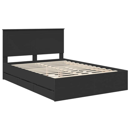Struttura del letto Nero 140 x 200 cm Legno Ingegnerizzato | homemem39