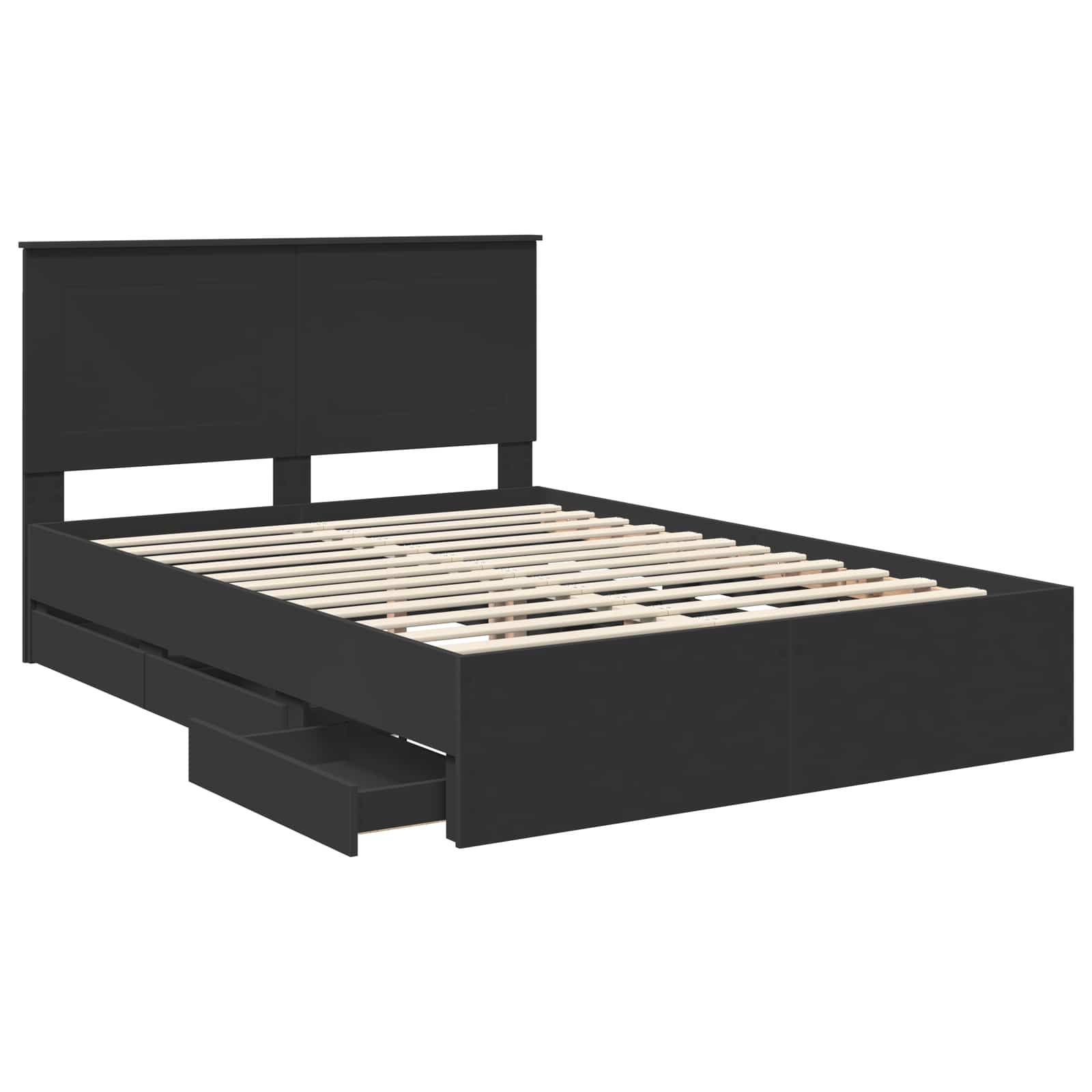 Struttura del letto Nero 140 x 200 cm Legno Ingegnerizzato | homemem39