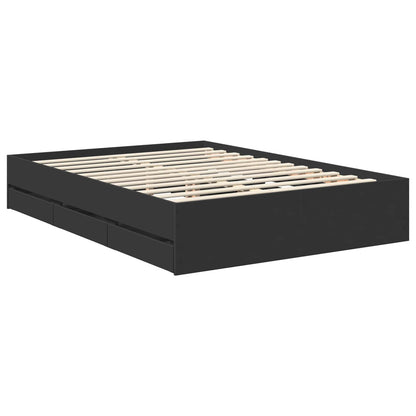 Struttura del letto Nero 140 x 200 cm Legno Ingegnerizzato | homemem39