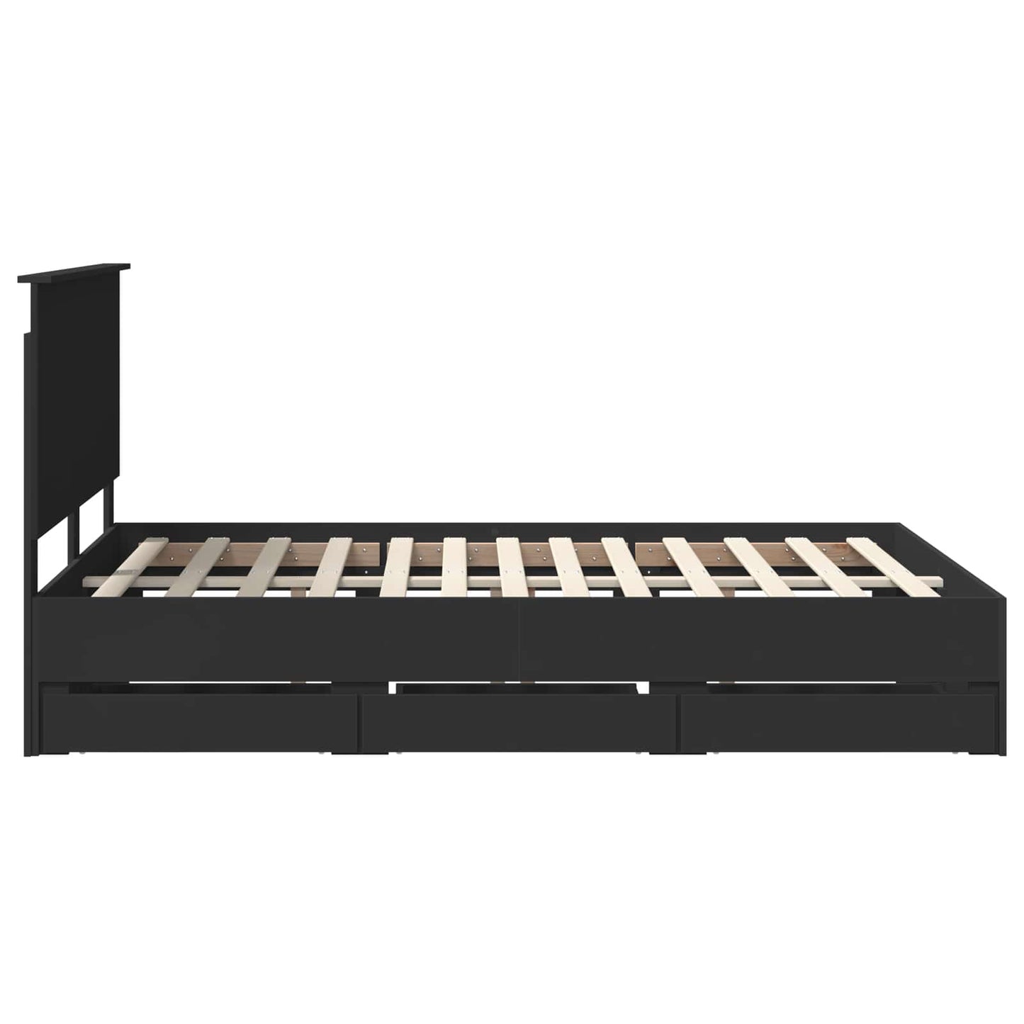 Struttura del letto Nero 140 x 200 cm Legno Ingegnerizzato | homemem39