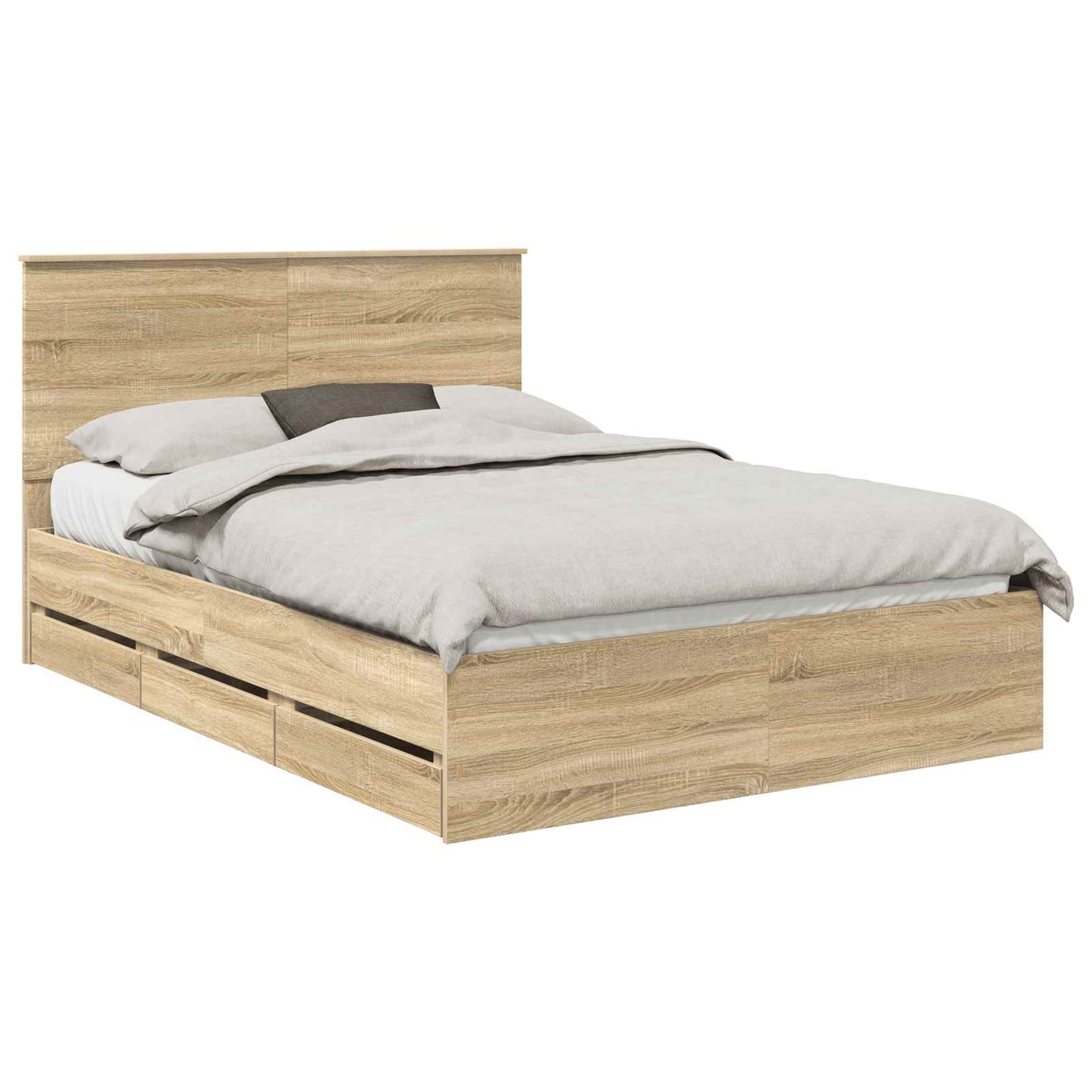 Struttura del letto con cassetto Rovere Sonoma 140 x 200 cm