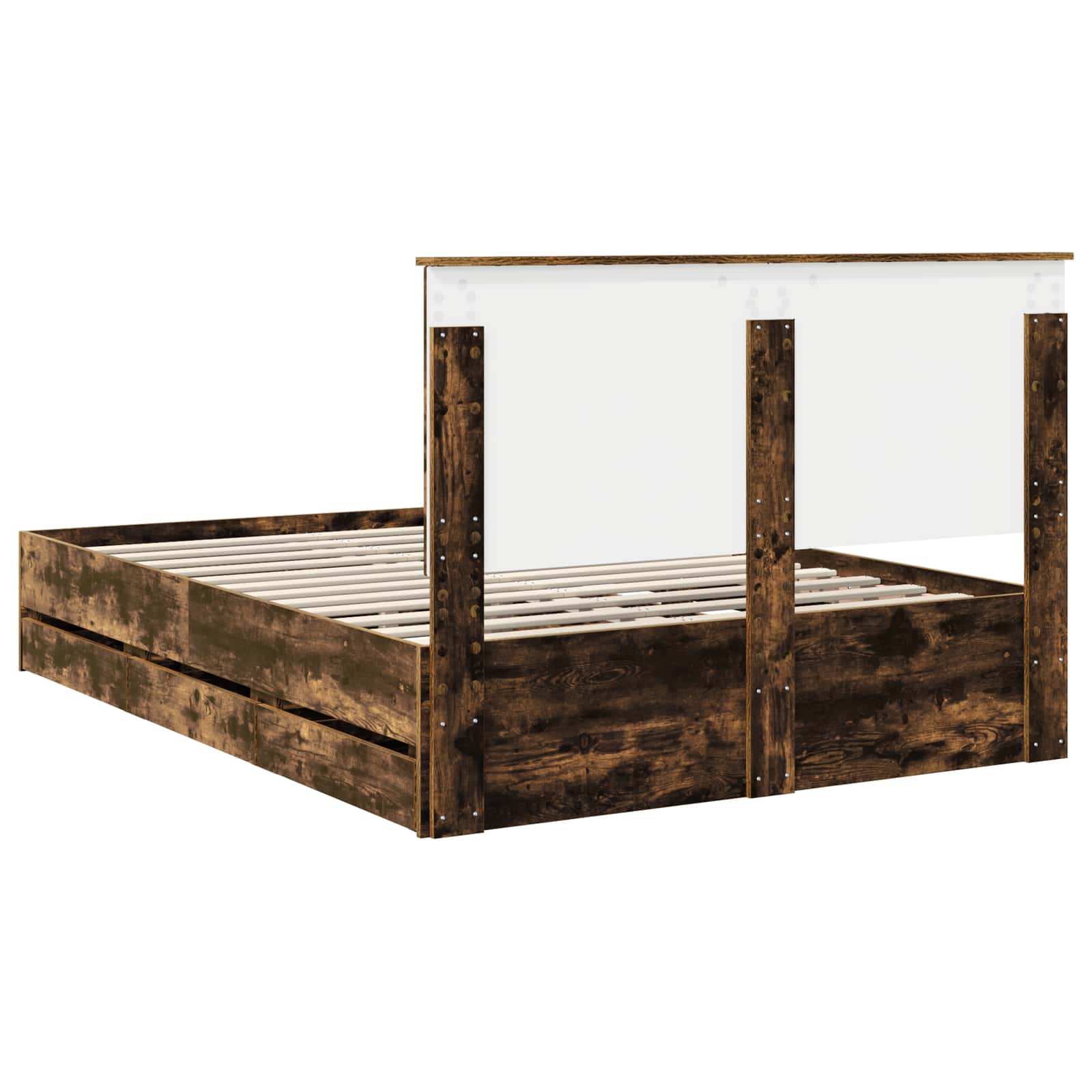 Struttura del letto con cassetto Rovere fumé 140 x 200 cm | homemem39