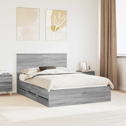 Struttura del letto con cassetto Grigio Sonoma 140 x 200 cm | homemem39