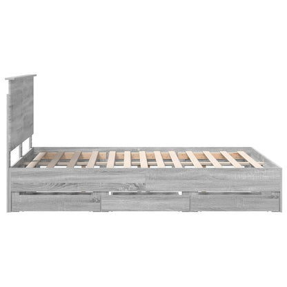 Struttura del letto con cassetto Grigio Sonoma 140 x 200 cm | homemem39