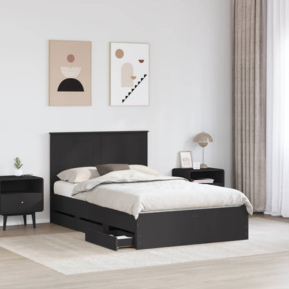 Struttura del letto Nero 120 x 190 cm Legno Ingegnerizzato | homemem39