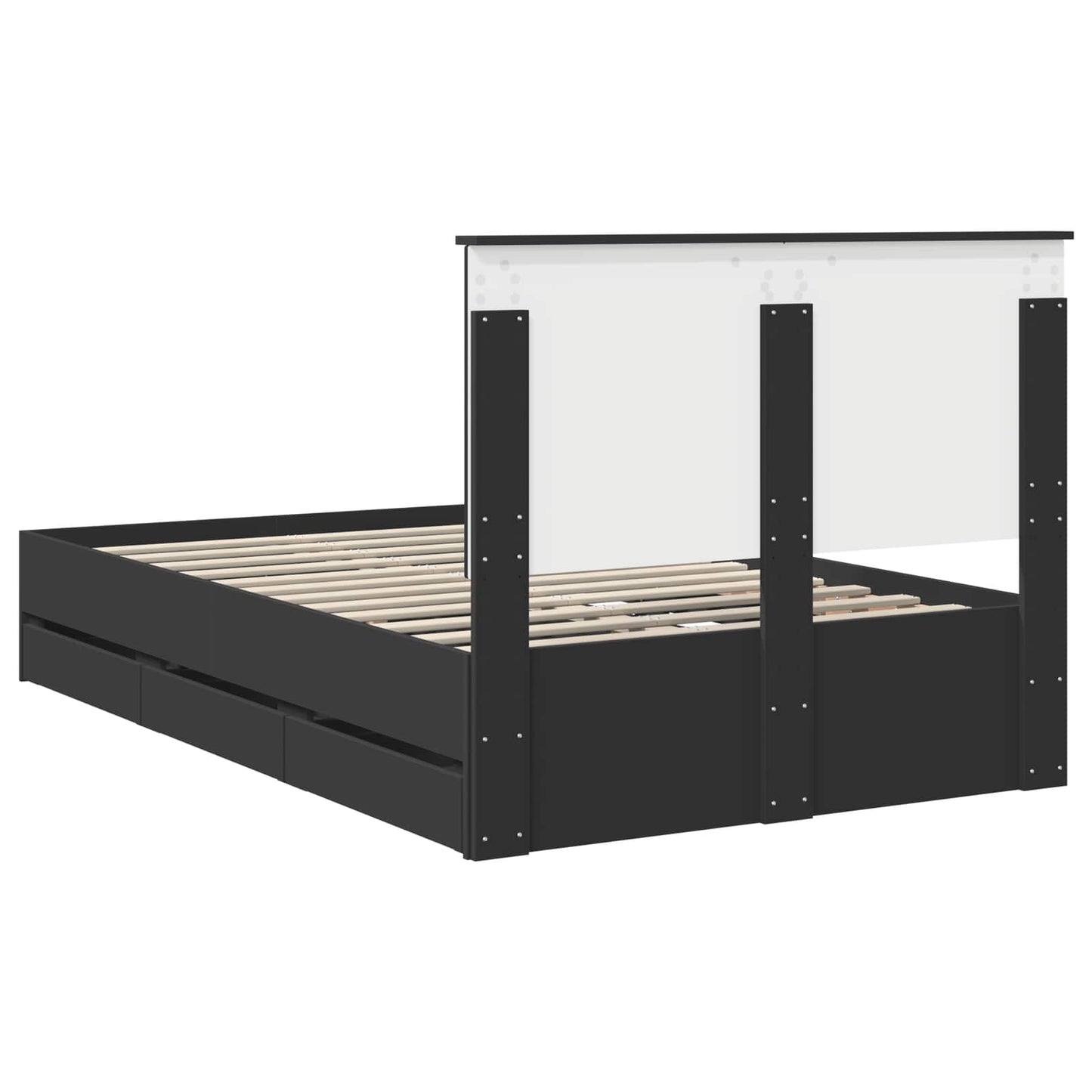 Struttura del letto Nero 120 x 190 cm Legno Ingegnerizzato | homemem39