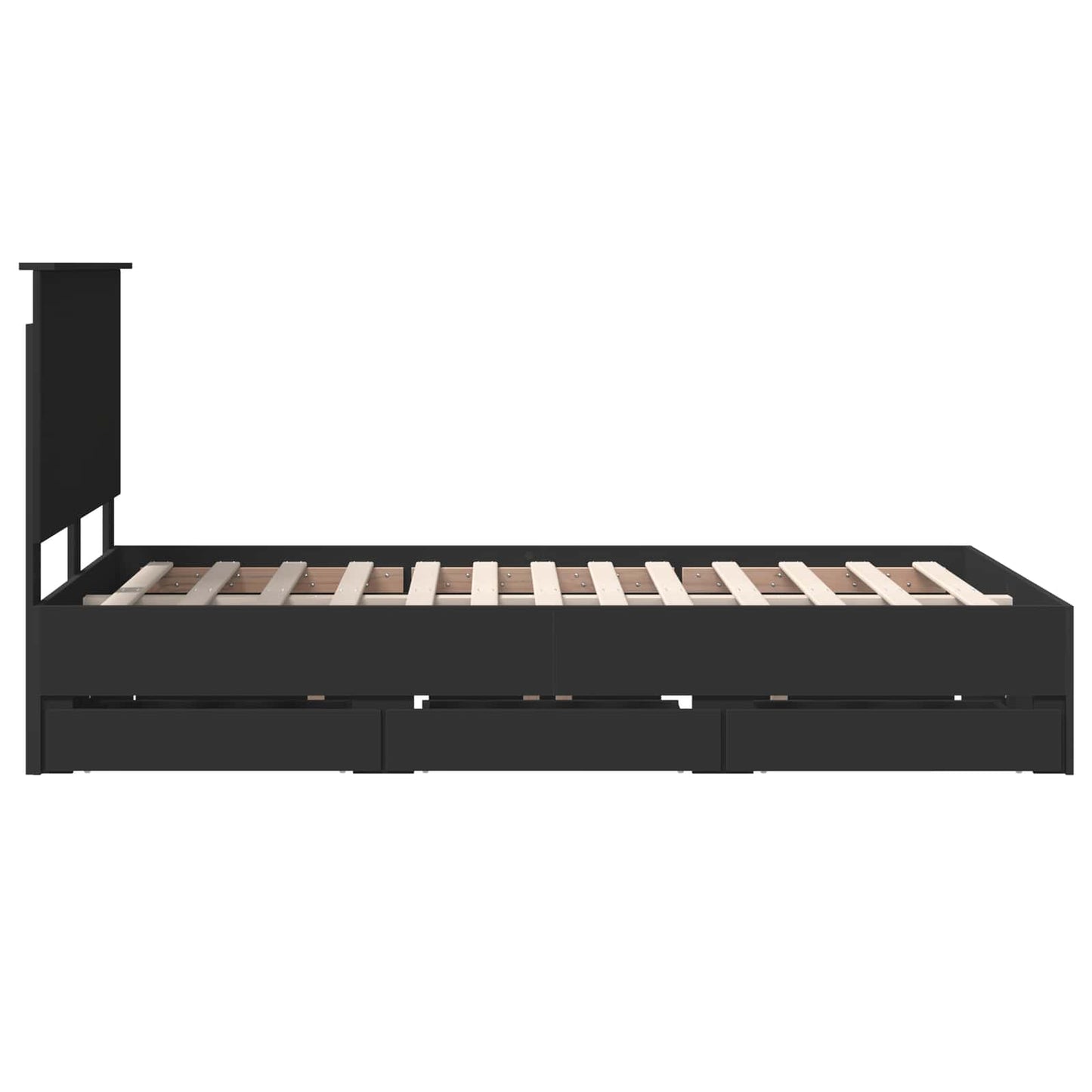Struttura del letto Nero 120 x 190 cm Legno Ingegnerizzato | homemem39