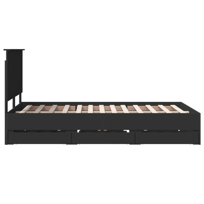 Struttura del letto Nero 120 x 190 cm Legno Ingegnerizzato | homemem39