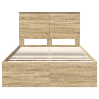 Struttura del letto con cassetto Rovere Sonoma 120 x 190 cm | homemem39