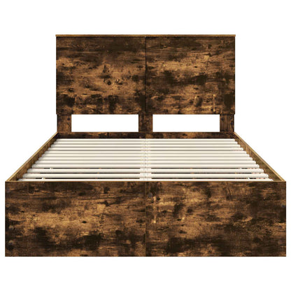 Struttura del letto con cassetto Rovere fumé 120 x 190 cm