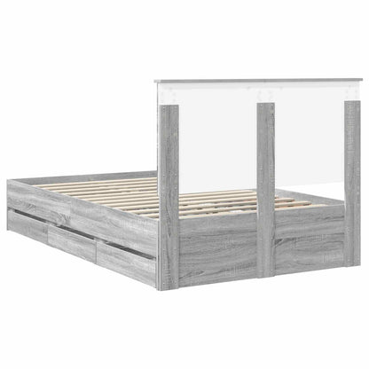 Struttura del letto con cassetto Grigio Sonoma 120 x 190 cm