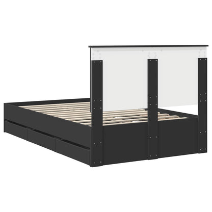 Struttura del letto Nero 120 x 200 cm Legno Ingegnerizzato