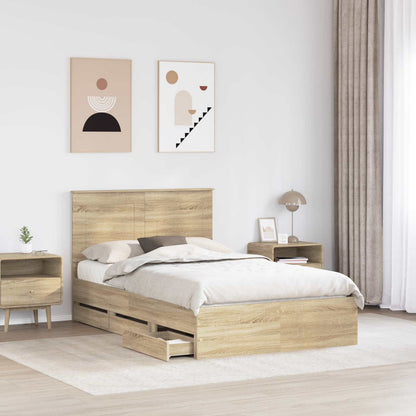 Struttura del letto con cassetto Rovere Sonoma 120 x 200 cm