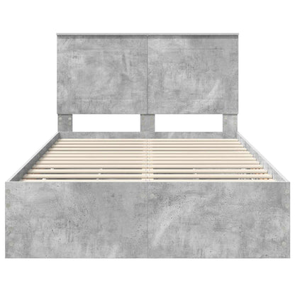 Struttura del letto con cassetto Grigio cemento 120 x 200 cm