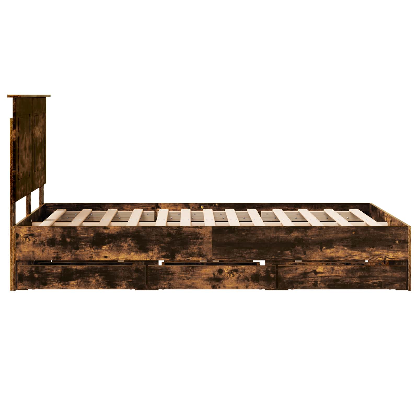 Struttura del letto con cassetto Rovere fumé 120 x 200 cm | homemem39