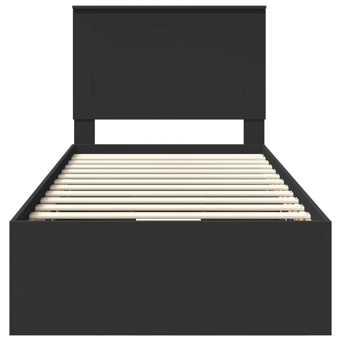 Struttura del letto Nero 100 x 200 cm Legno Ingegnerizzato