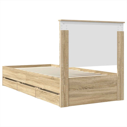 Struttura del letto con cassetto Rovere Sonoma 100 x 200 cm | homemem39