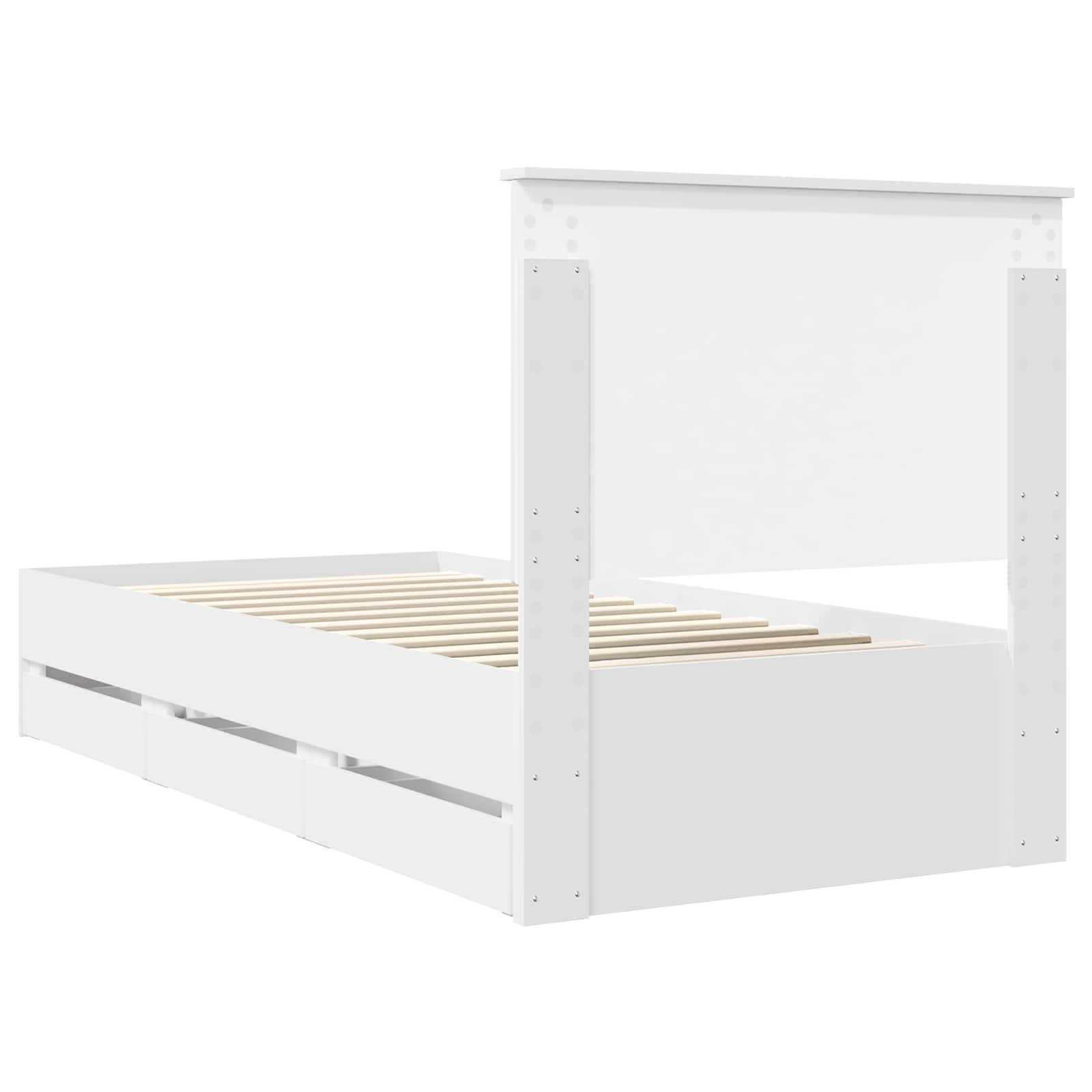 Struttura del letto Bianco 90 x 190 cm Legno Ingegnerizzato | homemem39