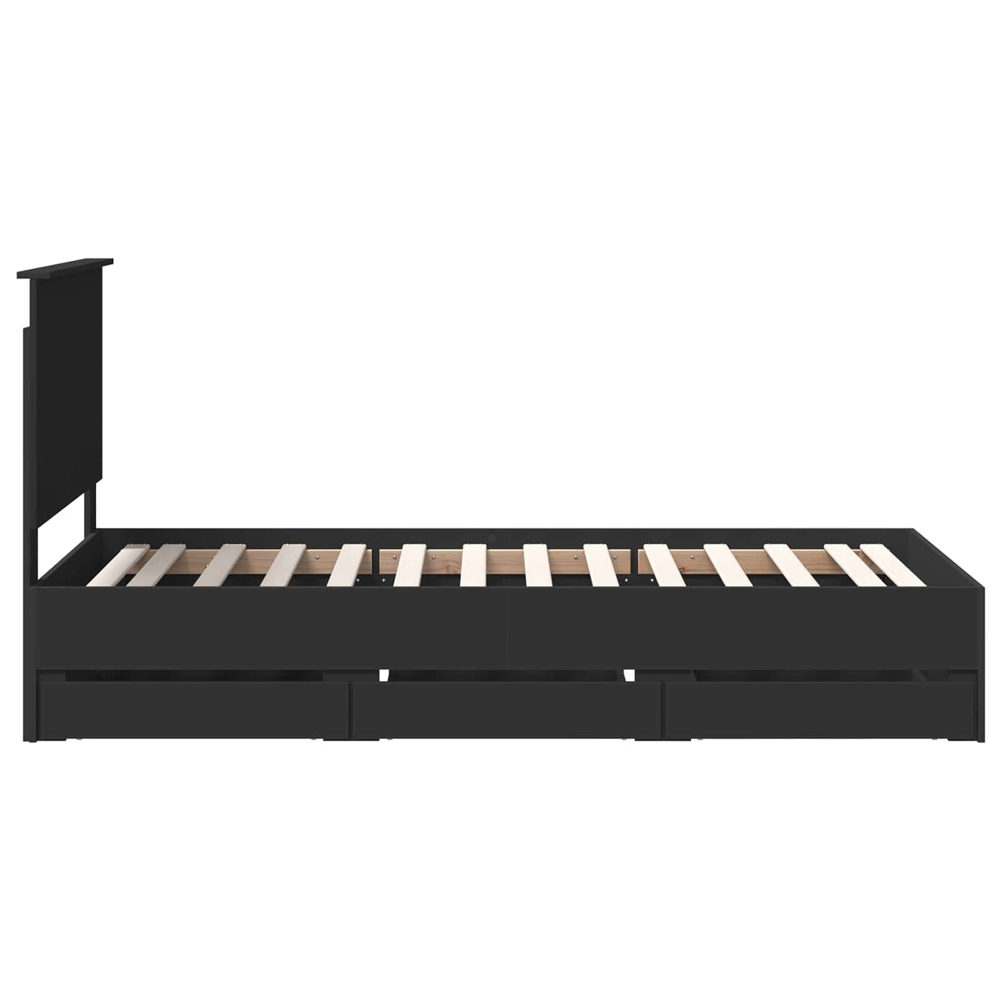 Struttura del letto Nero 90 x 200 cm Legno Ingegnerizzato