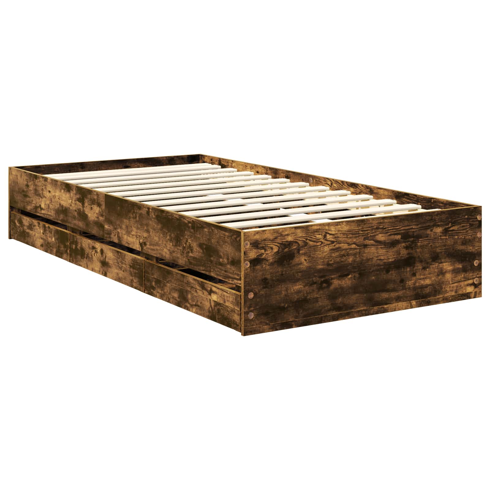 Struttura del letto con cassetto Rovere fumé 90 x 200 cm | homemem39
