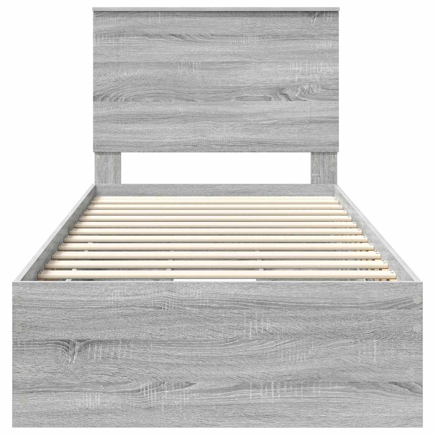 Struttura del letto con cassetto Grigio Sonoma 90 x 200 cm | homemem39