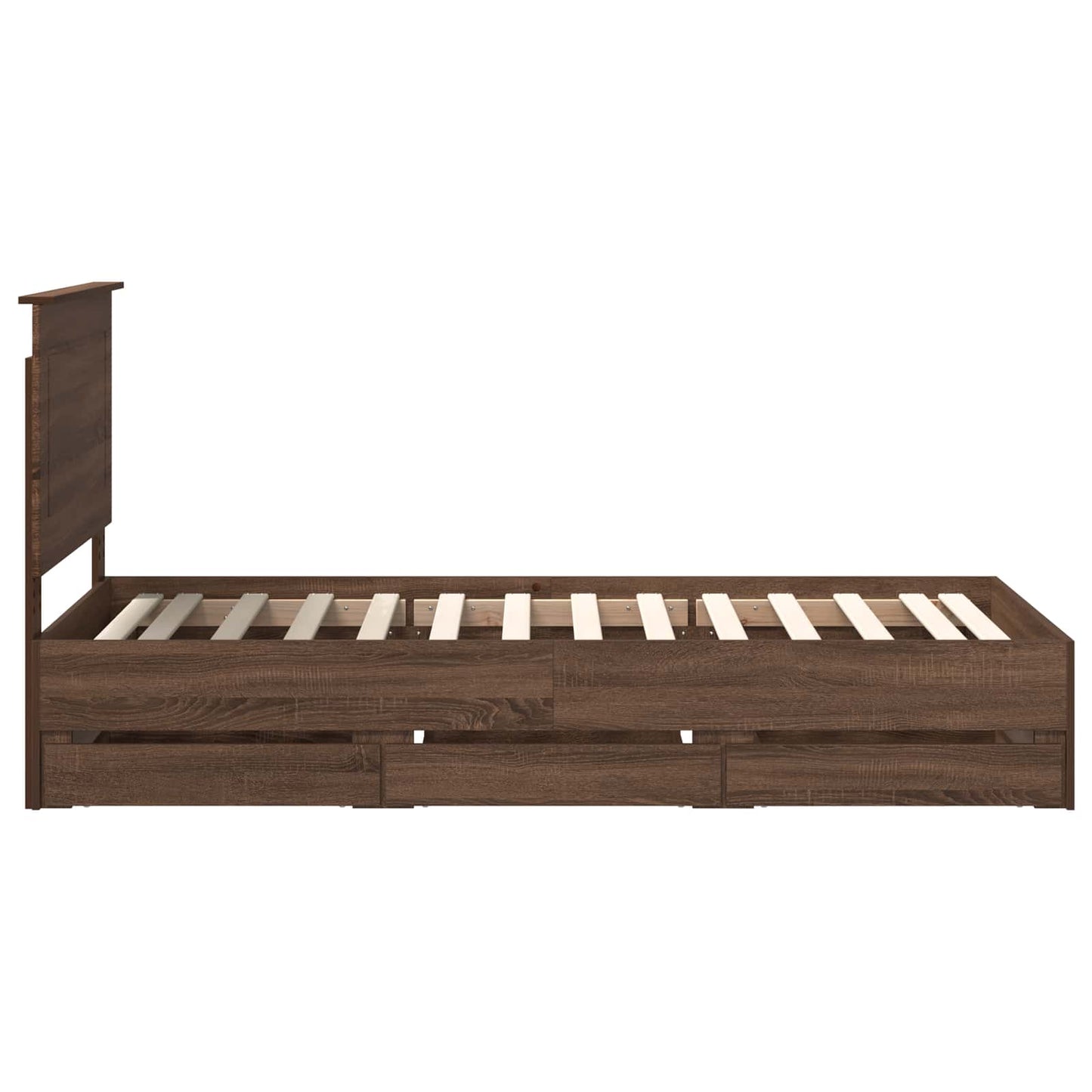 Struttura del letto con cassetto Rovere Marrone 90 x 200 cm | homemem39