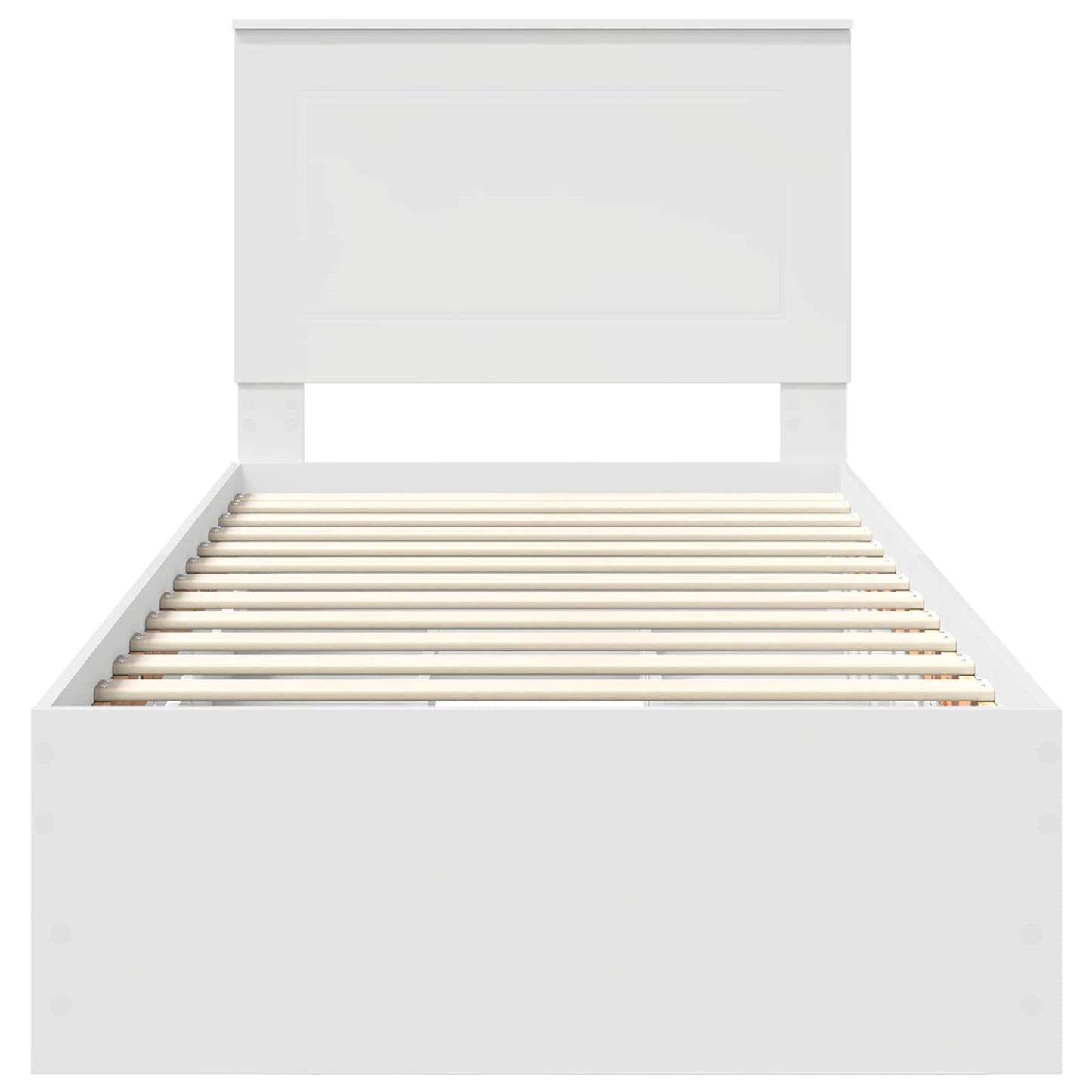 Struttura del letto Bianco 75 x 190 cm Legno Ingegnerizzato | homemem39