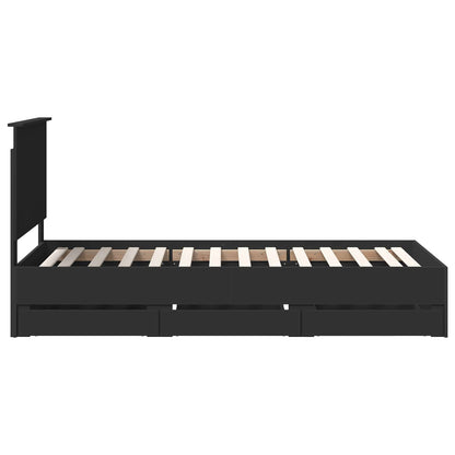 Struttura del letto Nero 75 x 190 cm Legno Ingegnerizzato | homemem39