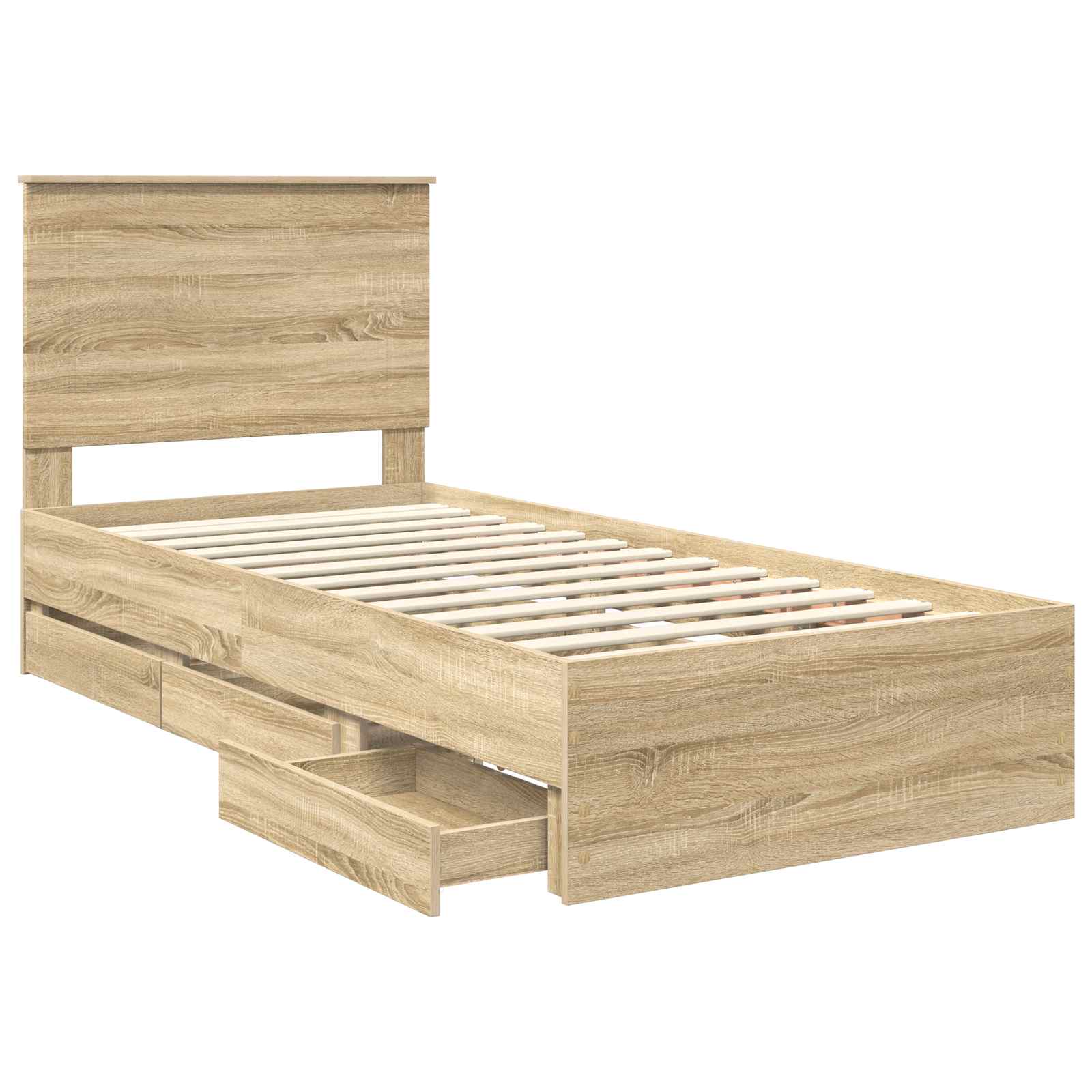Struttura del letto con cassetto Rovere Sonoma 75 x 190 cm | homemem39