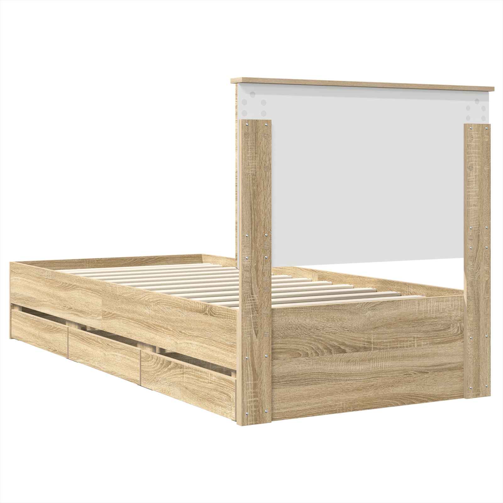 Struttura del letto con cassetto Rovere Sonoma 75 x 190 cm | homemem39