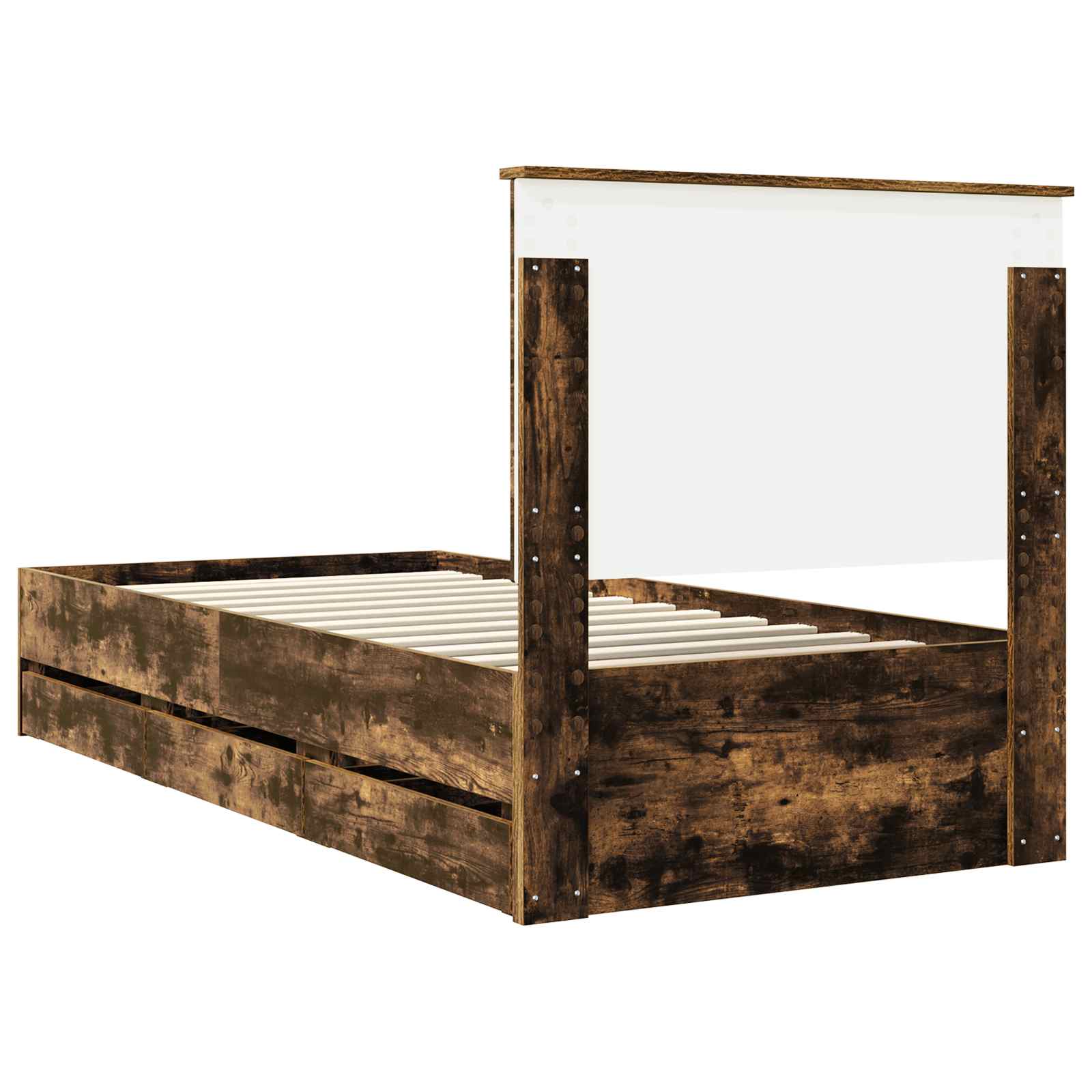 Struttura del letto con cassetto Rovere fumé 75 x 190 cm | homemem39