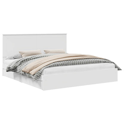 Letto con Contenitore Bianco 180 x 200 cm Legno multistrato | homemem39